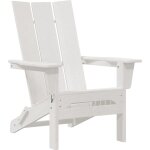 Chaise adirondack pliante blanc 74. 5 x 80. 5 x 90cm plastique vidaxl