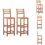Vidaxl - chaises de bar lot de 2 bois d'acacia solide - tabouret de bar - chaise de bar - mobilier de ... Vidaxl - chaises de bar lot de 2 bois d'acacia solide - tabouret de bar - chaise de bar - mobilier de ...