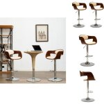 Vidaxl - chaises de bar lot de 2 crème bois courbé et similicuir - chaise de bar - tabouret de comptoir ... Vidaxl - chaises de bar lot de 2 crème bois courbé et similicuir - chaise de bar - tabouret de comptoir ...