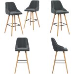 Vidaxl - chaises de bar lot de 2 gris fonc velours - chaise de bar - tabouret de comptoir - chaise lgante ...