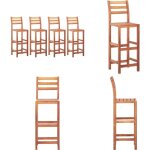 Vidaxl - chaises de bar lot de 4 bois d'acacia solide - chaise de bar - chaise haute - tabouret de bar ... Vidaxl - chaises de bar lot de 4 bois d'acacia solide - chaise de bar - chaise haute - tabouret de bar ...