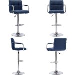 Vidaxl - chaise de bar bleu tissu Vidaxl - chaise de bar bleu tissu