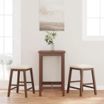 Vidaxl - chaises de bar avec coussins 2 pcs marron bois massif d'hévéa Vidaxl - chaises de bar avec coussins 2 pcs marron bois massif d'hévéa