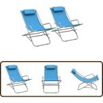 Chaises à bascule lot de 2 acier bleu - chaise longue - transat - mobilier de jardin - chaise relax - ... Chaises à bascule lot de 2 acier bleu - chaise longue - transat - mobilier de jardin - chaise relax - ...