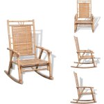 Vidaxl - chaise  bascule en bambou - chaise  bascule - chaise relax - mobilier extrieur - fauteuil ...