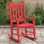Chaise  bascule enfants rouge bois de peuplier massif vidaxl
