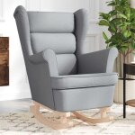 Vidaxl - chaise � bascule gris clair 74x90x102 cm tissu