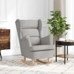 Vidaxl - chaise � bascule gris nuage 74x90x102 cm tissu