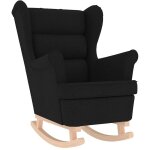 Chaise � bascule noir 74x90x102 cm tissu - vidaxl