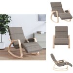 Chaise  bascule taupe tissu - fauteuil  bascule - chaise rocking - chaise lounge - chaise confort - ...