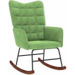 Vidaxl chaise � bascule vert clair velours