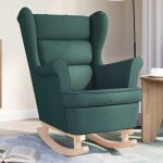 Vidaxl - chaise � bascule vert fonc� 74x90x102 cm tissu