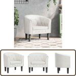 Chaise cabriolet blanc similicuir - fauteuil moderne - fauteuil design - fauteuil blanc - fauteuil capitonn ...