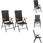 Vidaxl - chaises empilables de jardin lot de 2 résine tressée noir - chaise de jardin - fauteuil de jardin ... Vidaxl - chaises empilables de jardin lot de 2 résine tressée noir - chaise de jardin - fauteuil de jardin ...