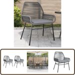 Vidaxl - chaises de jardin lot de 2 avec coussins gris résine tressée - chaise de jardin - fauteuil de ... Vidaxl - chaises de jardin lot de 2 avec coussins gris résine tressée - chaise de jardin - fauteuil de ...