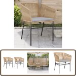 Vidaxl - chaises de jardin lot de 2 et coussins marron rotin - chaise de jardin - fauteuil de jardin ... Vidaxl - chaises de jardin lot de 2 et coussins marron rotin - chaise de jardin - fauteuil de jardin ...