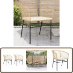 Vidaxl - chaises de jardin lot de 2 et coussins marron rotin - chaise de jardin - fauteuil de jardin ... Vidaxl - chaises de jardin lot de 2 et coussins marron rotin - chaise de jardin - fauteuil de jardin ...