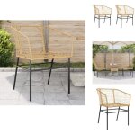 Chaises de jardin lot de 2 marron résine tressée - chaise de jardin - mobilier de jardin - fauteuil de ... Chaises de jardin lot de 2 marron résine tressée - chaise de jardin - mobilier de jardin - fauteuil de ...