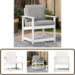 Vidaxl - chaise de jardin blanc 62x56x77 cm bois de pin massif - chaise de jardin - mobilier de jardin ...