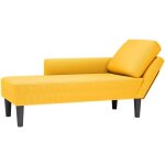 Chaise longue avec coussin jaune clair tissu en velours côtelé vidaxl Chaise longue avec coussin jaune clair tissu en velours côtelé vidaxl
