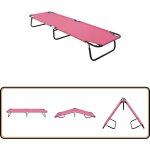 Vidaxl - chaise longue pliable acier rose - chaises longues pliables - chaises longues jardin - transat ...