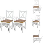 Vidaxl - chaises  manger lot de 2 blanc bois de pin - chaise de salle  manger - chaises de cuisine ...