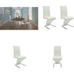 Vidaxl - chaises à manger lot de 2 blanc similicuir - chaise de salle à manger - chaise design - chaise ... Vidaxl - chaises à manger lot de 2 blanc similicuir - chaise de salle à manger - chaise design - chaise ...