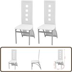 Vidaxl - chaises à manger lot de 2 blanc similicuir - chaise de salle à manger - chaise moderne - chaise ... Vidaxl - chaises à manger lot de 2 blanc similicuir - chaise de salle à manger - chaise moderne - chaise ...