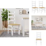 Vidaxl - chaises  manger lot de 2 corona blanc bois massif de pin - chaise  manger - chaise de cuisine ...