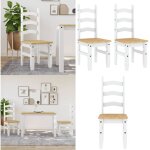 Vidaxl - chaises  manger lot de 2 corona blanc bois massif de pin - chaise  manger - chaise de cuisine ...