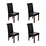 Vidaxl - chaises � manger lot de 4 marron similicuir