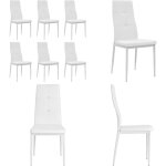 Vidaxl - chaises à manger lot de 6 blanc similicuir - chaise de salle à manger - chaises modernes - chaises ... Vidaxl - chaises à manger lot de 6 blanc similicuir - chaise de salle à manger - chaises modernes - chaises ...