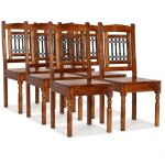 Vidaxl - chaises � manger lot de 6 bois massif avec finition