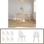 Vidaxl - chaises  manger lot de 6 transparent pet - chaise de salle  manger - chaise transparente - ...