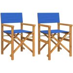 Vidaxl - chaises de metteur en scène pliantes lot de 2 bois teck massif Vidaxl - chaises de metteur en scène pliantes lot de 2 bois teck massif
