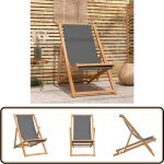 Vidaxl - chaise de plage pliable bois de teck solide gris - chaise de plage - chaise pliante - mobilier ... Vidaxl - chaise de plage pliable bois de teck solide gris - chaise de plage - chaise pliante - mobilier ...