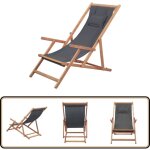 Vidaxl - chaise pliable de plage tissu et cadre en bois gris - chaise de plage - chaise pliante - mobilier ... Vidaxl - chaise pliable de plage tissu et cadre en bois gris - chaise de plage - chaise pliante - mobilier ...