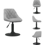 Vidaxl - chaise de salle � manger gris clair velours - chaises de cuisine - chaise rotative - chaise ...
