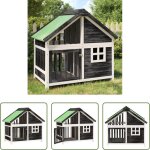 Vidaxl chenil ext�rieur - chenil gris 96x60, 5x87 cm bois de pin solide