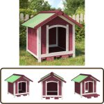 Vidaxl - chenil moka 65x65x61, 5 cm bois de pin solide - niche pour chien - chenil extrieur - abri pour ...