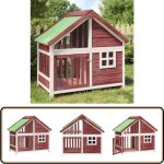 Vidaxl - chenil moka 96x60, 5x87 cm bois de pin solide - niche pour chien - chenil extrieur - abri pour ...