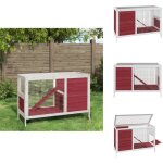 Clapier moka 103x44x69, 5 cm bois de pin massif - cage  lapin - clapier extrieur - abri pour lapin ...