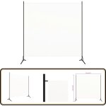 Cloison de sparation blanc 175x180 cm tissu - cloison de sparation - cran de confidentialit - sparateur ...