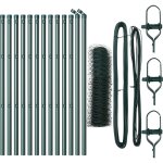 Vidaxl - clture avec poteaux vert 0. 8 x 25 m acier recouvert de pvc