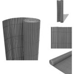 Vidaxl - clture de jardin double face pvc 90 x 500 cm gris - clture de jardin - clture pvc - clture ...