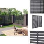 Vidaxl - clture  persiennes wpc 180x180 cm gris - clture - clture jardin - panneaux de clture - ...