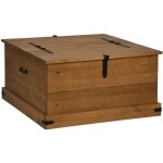 Coffre de rangement halden 91x91x47 cm bois massif pin - vidaxl