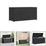 Vidaxl coffre de stockage - bo�te de rangement de jardin noir 120x50x60 cm r�sine tress�e