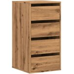 Commode d'angle ch�ne artisanal 40x41x76 cm bois d'ing�nierie vidaxl