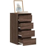 Commode d'angle ch�ne marron 40x41x76 cm bois d'ing�nierie - vidaxl